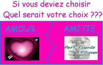 l'amour ou l'amitié